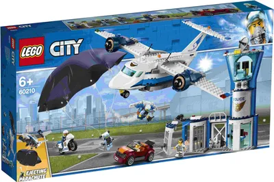 Produktbild von LEGO 60210 City Polizei Fliegerstützpunkt, Flugzeug mit Fallschirmjäger
