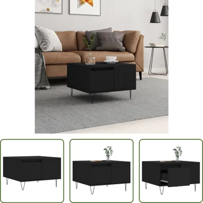 Produktbild von The Living Store Couchtisch Schwarz 55x55x36,5 cm Holzwerkstoff