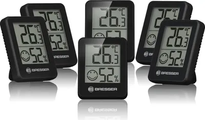 Produktbild von Bresser ClimaTemp Thermo-Hygrometer 6er-Set, Temperatur- und Luftfeuchtigkeitsmessung