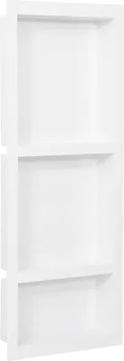 Produktbild von 2024 Moderne Duschabtrennungen Duschnische mit 3 Fächern Mattweiß 41x99x9 cm 767392