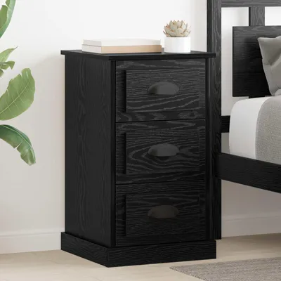 Produktbild von vidaXL Nachttisch Schwarz Eichen-Optik 39 x 39 x 67,5 cm Holzwerkstoff