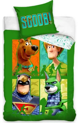 Obrázok produktu pre Detská posteľná bielizeň Scooby Doo Green Four