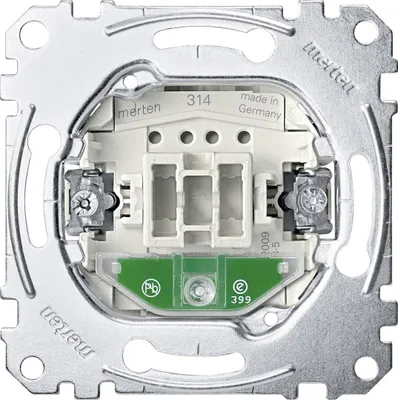 Immagine prodotto di Merten MEG3560-0000 Inserto a pulsante con luce di orientamento, contatto NA a 1 polo, 16 A, AC250V Terminali di sollevamento a vite