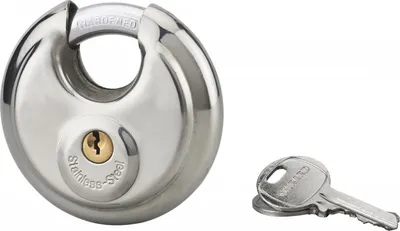 Image de Cadenas à clé Astra, inox, intérieur, anse acier, 80mm, 2 clés - THIRARD
