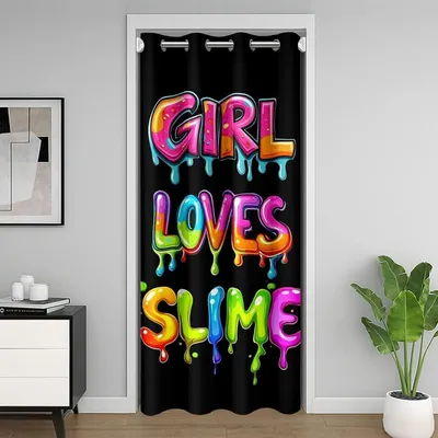 Zdjęcie produktu dla Zasłona na drzwi w kolorze tęczy, dekoracyjna, do pokoju dziecięcego, wymiary 150x203 cm