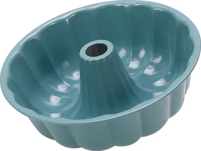 Produktbild von 10 Zoll Dunkelgrüne Geriffelte Rohrkuchenformen Zum Backen, Kohlenstoffstahlrohrpfanne Backform Für Buntelet, Bavarois, Brownie, Jello, Flan, Hackbraten