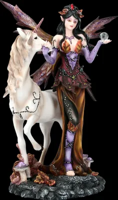 Produktbild von Elfen Figur mit Einhorn - Der Herbst kommt