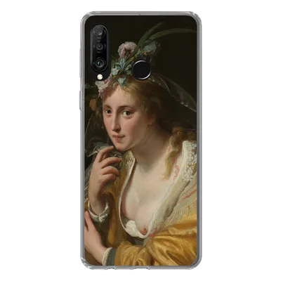 Produktbild von MuchoWow® Handyhülle Schutzhülle Hülle für Huawei P30 Lite Eine Hirtin - Gemälde von Paulus Moreelse Silikon Softcase Handy Hülle - Handyhülle