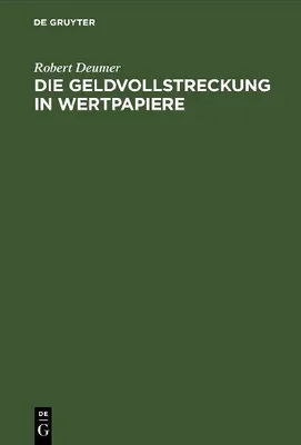 Produktbild von Die Geldvollstreckung in Wertpapiere