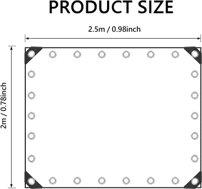 Produktbild von PVC Plane 2x2,5 m, 420g/m², wasserdicht, mit Ösen, für Außenbereich