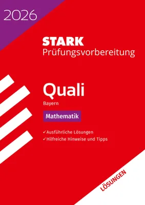 Produktbild von STARK Lösungen zu Mathematik 9. Klasse - Quali Mittelschule 2026 Bayern - Prüfungsvorbereitung