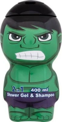 Immagine prodotto di Air-Val Hulk 2in1 Gel doccia e shampoo 400ml - Figura 3D con grande profumo per bambini e adulti