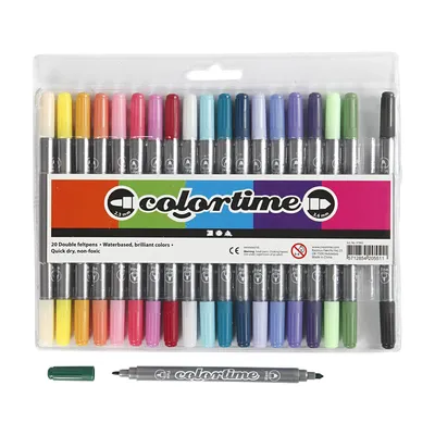 Image de Marqueurs double face - Couleurs supplémentaires, 20pcs.