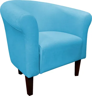 Produktbild von Sessel Milo, Mikrofaser, Farbe: Blau, Füße: Holz, Farbe: Vengh