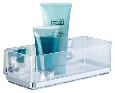 Produktbild von WENKO Edelstahl Wand Ablagen QUADRO Halter Bad Regal Dusche Gäste WC ohne bohren