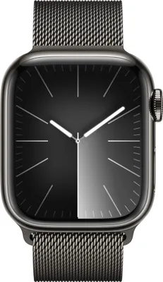 Produktbild von Apple WATCH Series 9 41mm GPS+Cellular Edelstahlgehäuse Graphit Milanaisearmband Graphit