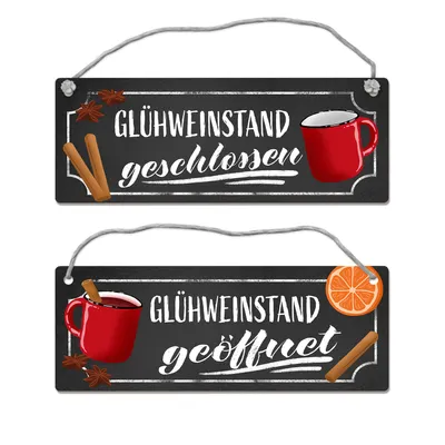 Produktbild von Glühweinstand geöffnet oder geschlossen Wendeschild