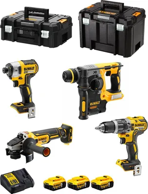 Imagen del producto de DeWalt Kit DCK422P3T (DCD796 + DCH273 + DCF887 + DCG405 + 3 x 5,0 Ah + DCB115 + TSTAK II + TSTAK VI)