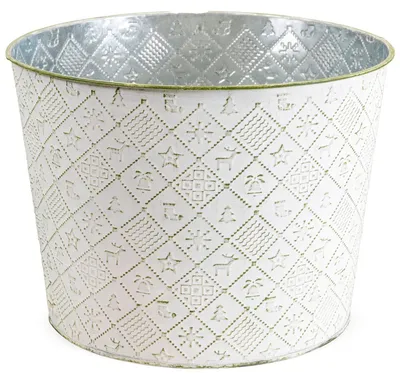 Immagine prodotto di Vaso per piante rotondo, verde Ø 25x19 cm, fioriera in metallo