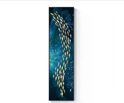 Produktbild von TPFLiving Kunstdruck LW-312 (OHNE RAHMEN) Poster - Leinwand - Wandbild - Hochauflösender Giclée-Druck, langlebig und hochwertig - Hochbildformat - Abstrakte Formen -  - Größe: 35x140cm