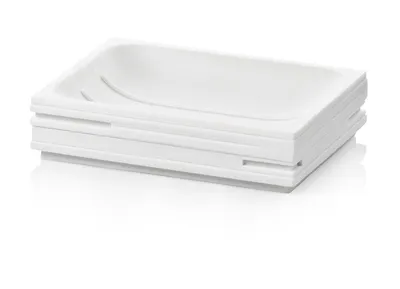 Image de KELA Porte-savon Posidon polyrésine blanc KL-24004