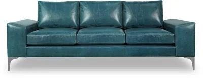 Produktbild von XXL Sofa 3 Sitzer Couch Wohnzimmer Polster Sitz Garnitur Leder Türkis