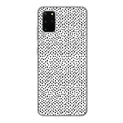 Produktbild von MuchoWow® Handyhülle Schutzhülle Hülle für Samsung Galaxy S20 Plus Polka dots - Schwarz - Weiß Silikon Softcase Handy Hülle - Hartschale