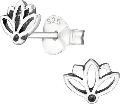 Produktbild von Ohrstecker 925 Sterling Silber mit Lotusblume