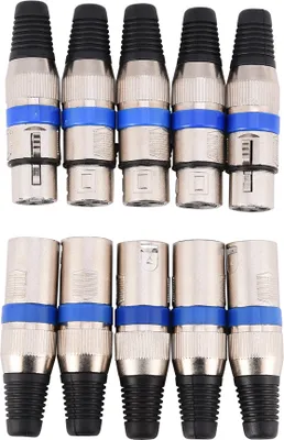 Produktbild von Männlich-weiblicher Adapter, XLR-Stecker, für Heim-Mikrofonkabel mit 6 mm Außendurchmesser