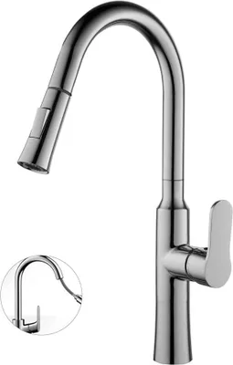 Produktbild von Aloni Küchenarmatur Chrom mit ausziehbarer Handbrause