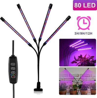 Obrázek produktu pro Hengda rostlinná lampa Rostlinná lampa LED Grow Light - automatický časovač 3-9-12 hodin，40 W