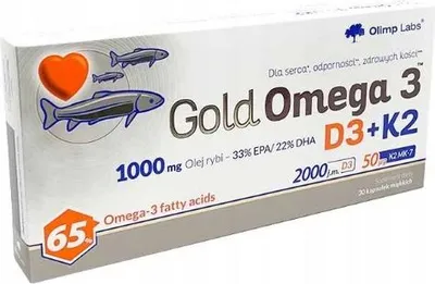 Productafbeelding van Olimp, Gold Omega 3 D3 + K2, 30 capsules