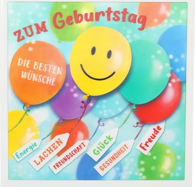 Produktbild von Depesche 3D Foto Klappkarte quadratisch 008 zum Geburtstag