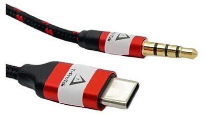 Produktbild von 2M USB Typ C auf AUX 3,5mm Klinke Adapter Kopfhörer für Samsung Huawei Handy