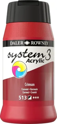 Obrázok produktu pre Daler Rowney System3 Akrylová farba Crimson 500 ml 1 ks