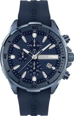 Produktbild von Plein Sport Herren Chronograph IMPACT PSBEA0424 Blau/Silber 46 mm