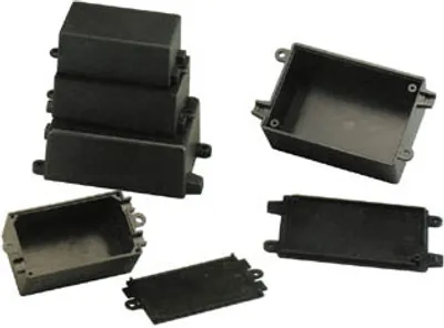 Produktbild von Utility Box mit Befestigungslöchern und Kabelauslässen - Schwarz - 72 x 44 x 25 mm