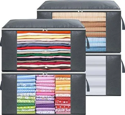 Produktbild von Famanu Kleidungshülle Organizer Aufbewahrungstasche - Faltbar, 60 x 35 x 43 cm