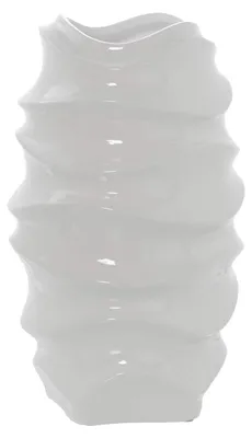 Keramikvase, glänzend Weiß, 20 x 33 cm, 1 Stück