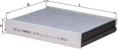 Produktbild von KNECHT LAK 96 Innenraumfilter Pollenfilter für SMART CITY-COUPE (450) Aktivkohle