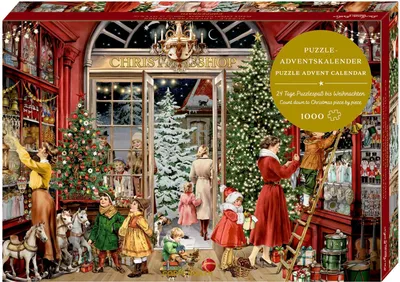 Produktbild von Puzzle-Adventskalender - Nostalgischer Weihnachtsladen