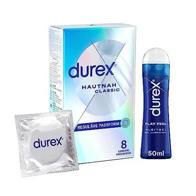 Produktbild von Durex Gefühlsecht Classic Kondome 8 Stück & Play Feel Gleitgel 50ml
