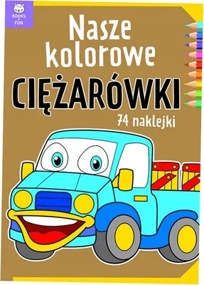Zdjęcie produktu dla Kolorowanka Ciężarówki z naklejkami dla dzieci