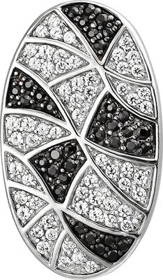 Produktbild von JOBO Anhänger oval 925 Sterling Silber 95 Zirkonia Silberanhänger