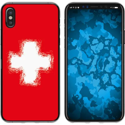 Produktbild von PhoneNatic Case kompatibel mit Apple iPhone X / XS Silikon-Hülle WM Schweiz M10