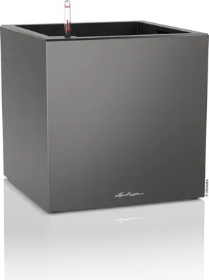 Zdjęcie produktu dla LECHUZA CANTO Premium 40 low, Sadzarka w skrzyni, Wolnostojący, Plastik, Ciemnoszary, Kwadrat, Wewnątrz/Na wolnym powietrzu