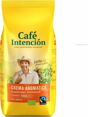 Obrázek produktu pro Café Intención 1338585001 ecológico Café CremaKaffeebohnen Arabicabohnen kräftig 1,0 kg