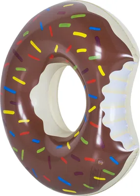 Produktbild von Aufblasbarer Donut Schwimmreifen; Schwimmring für Pool-Partys, Luftmatratze für Strandurlaub und Bade-Abenteuer (Braun, Ø 90 cm)