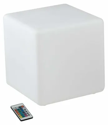 Productafbeelding van FANEUROPE Zonnepaneel-LED-lamp, wit, 1 W, 90 lm, RGBW, dimbaar, IP65, inclusief afstandsbediening, 30 x 30 x 30 cm
