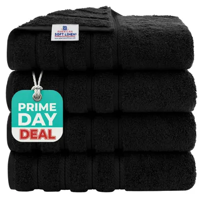 Zdjęcie produktu dla Zestaw czterech h ręczników do kąpieli American Soft Linen, wykonanych w 100% z tureckiej bawełny